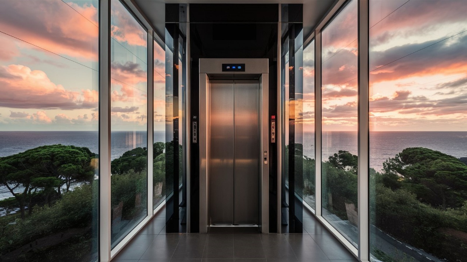 Energy-efficient MRL elevator system in modern architecture